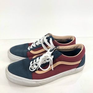 Vans Mens 11 Red Navy Lace Up Skate Shoes